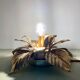 Vintage wall lamp golden leaves