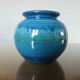 Vase Aldo Londi pour Bitossi en céramique Rimini blue