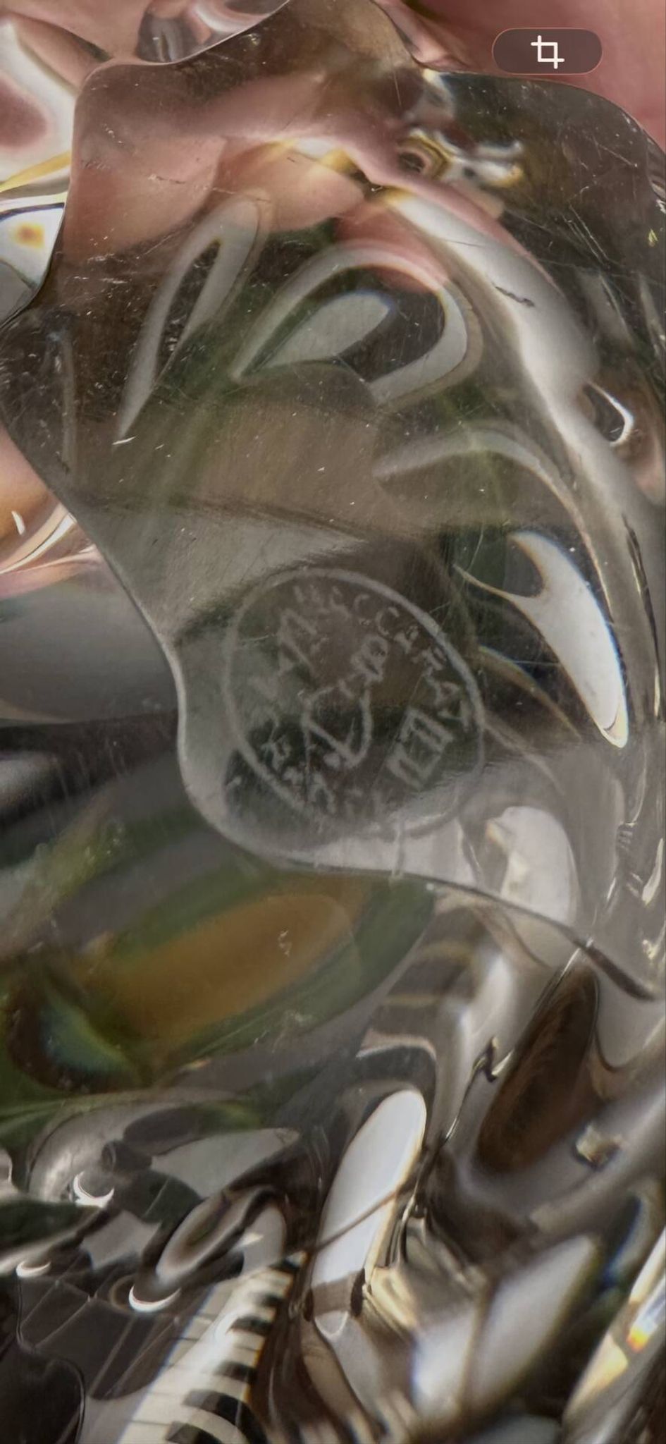 Vide poche en cristal de Baccarat moulé