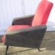 Vintage red and gray armchair 1960