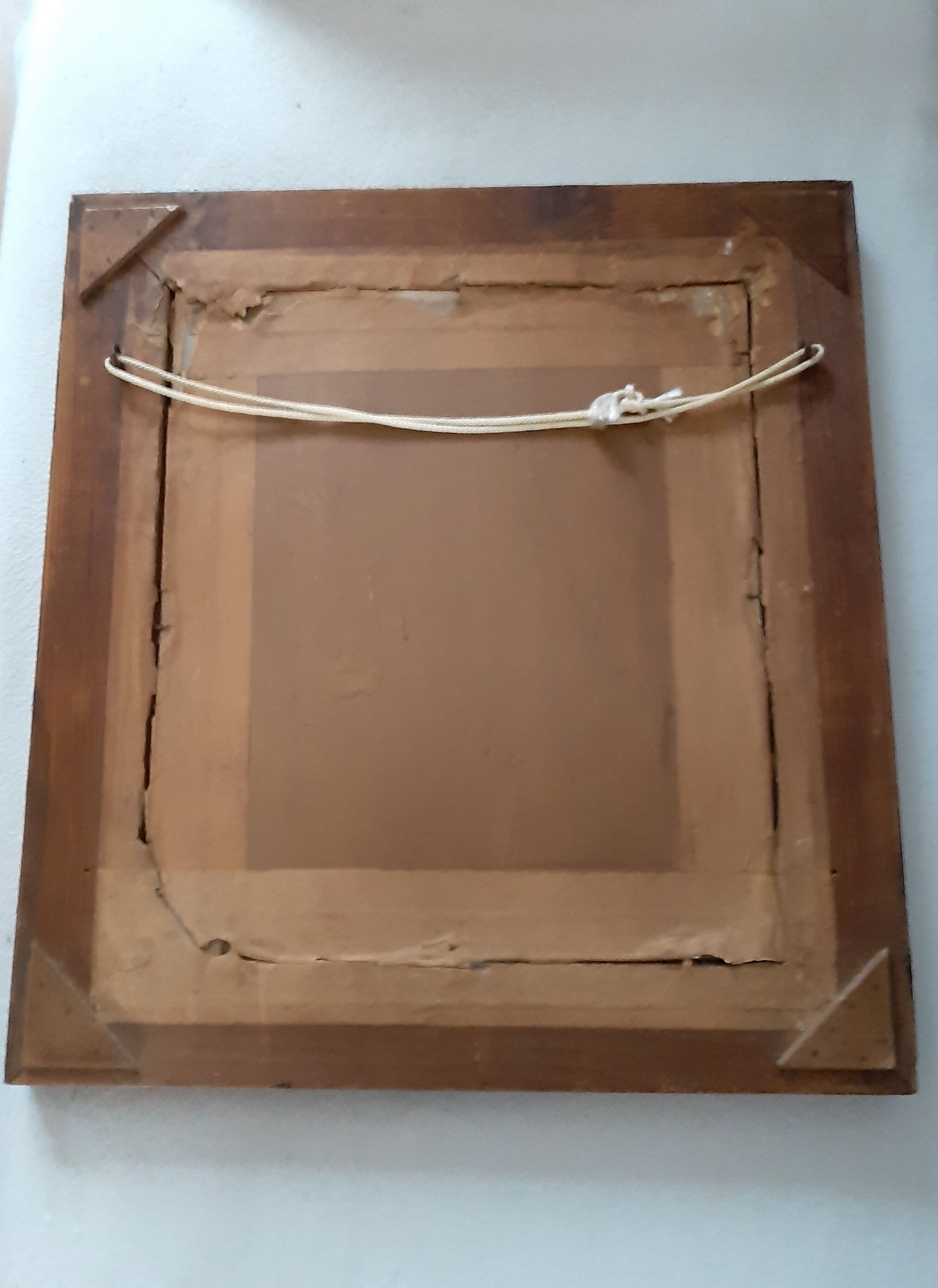 Old beveled mirror 51x56cm