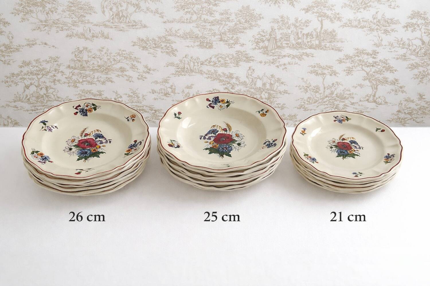 Sarreguemines Agreste model Pair of large serving dishes 33 cm Vi