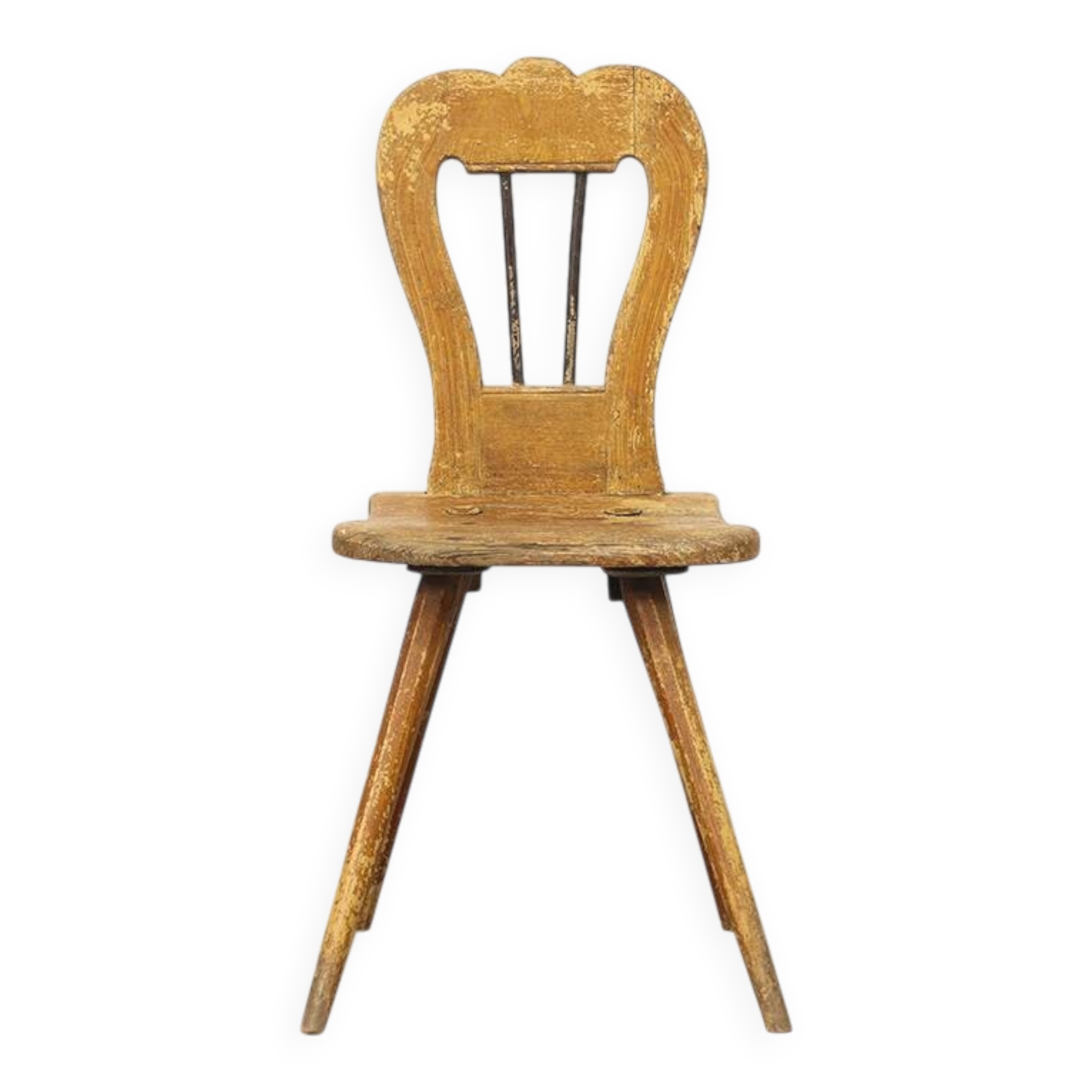 Chaise d'appoint d'art populaire primitif