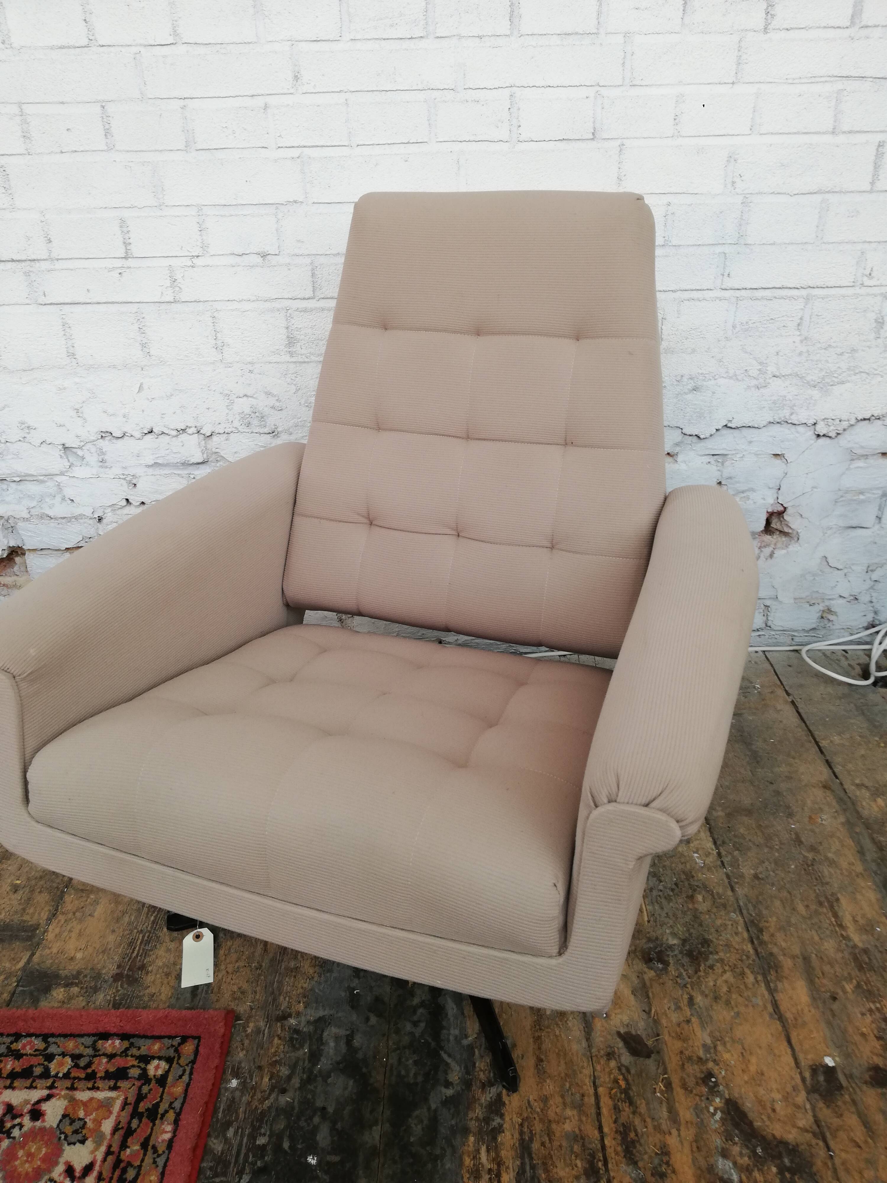 Armchair with Czech footrest, 1960, Munzar and Moravian
