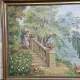 Tableau huile sur toile représentant une scène romantique