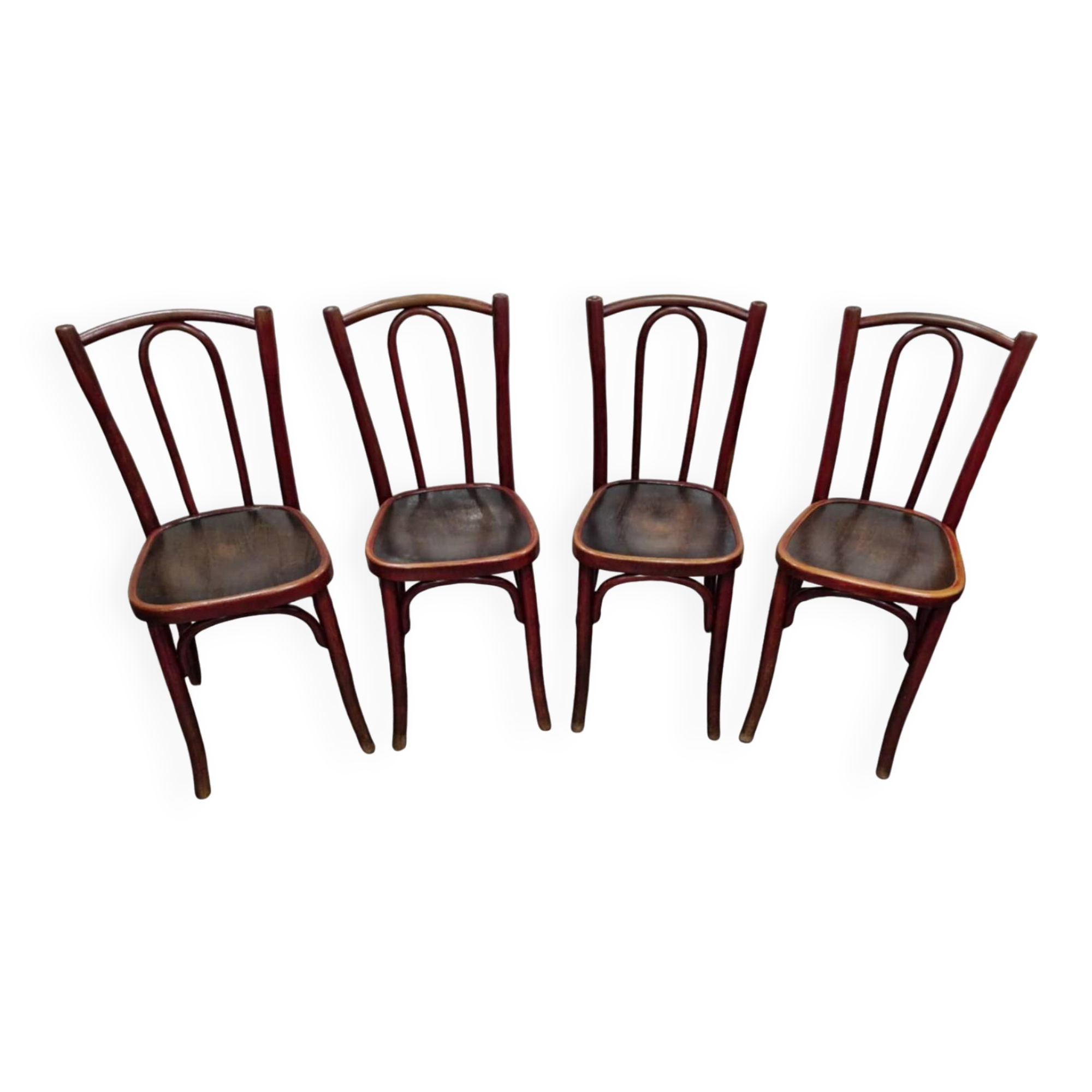 Suite de 4 chaises de bistrot Thonet, années 1930