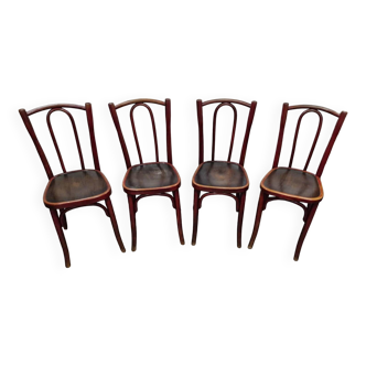 Suite de 4 chaises de bistrot Thonet, années 1930