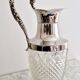 Glass and silver-plated carafe