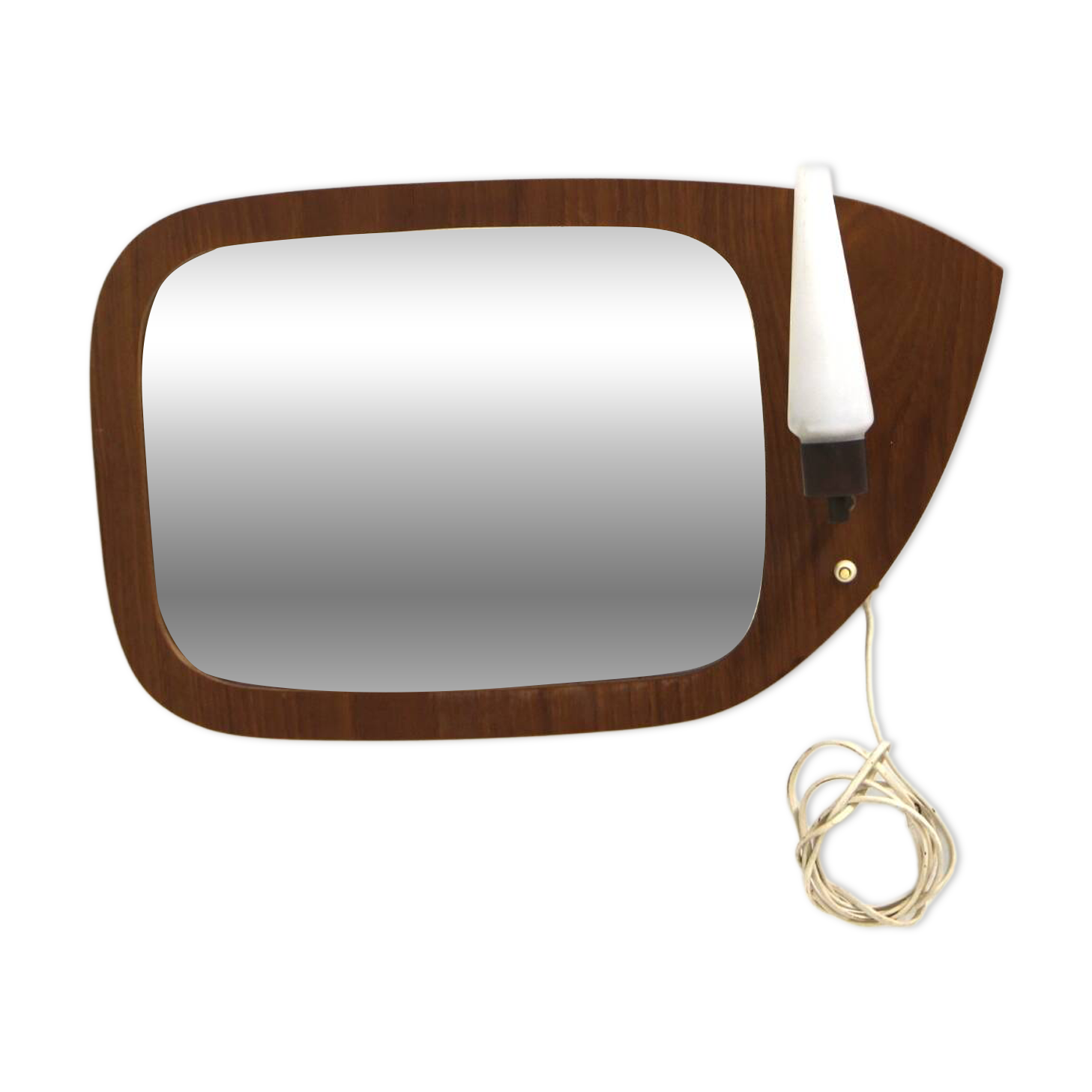 Scandinavian teak mirror, 38x62cm, Sweden, 1950