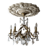 Bronze chandelier with tassels
