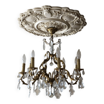 Lustre bronze pampilles