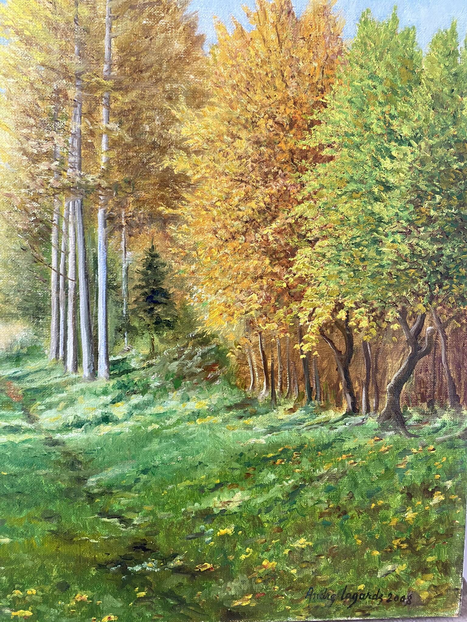 Green landscape signed in 2008