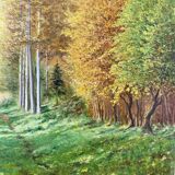 Green landscape signed in 2008