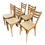 Chaises Baumann Bistrot Vintage Skaï Blanc
