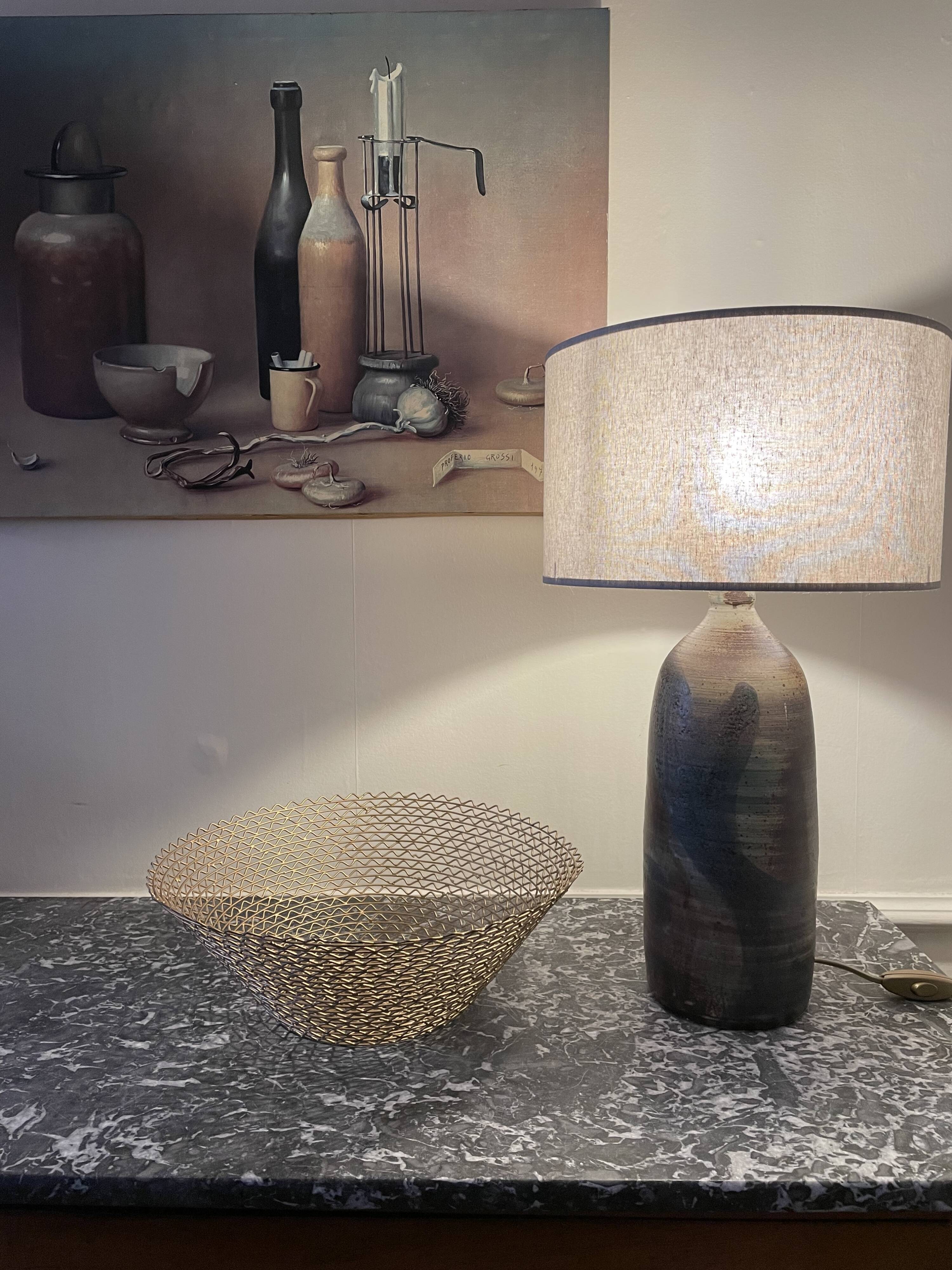 Lampe en grès vernissé
