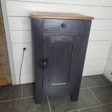 Jam jar in satin black patinated oak