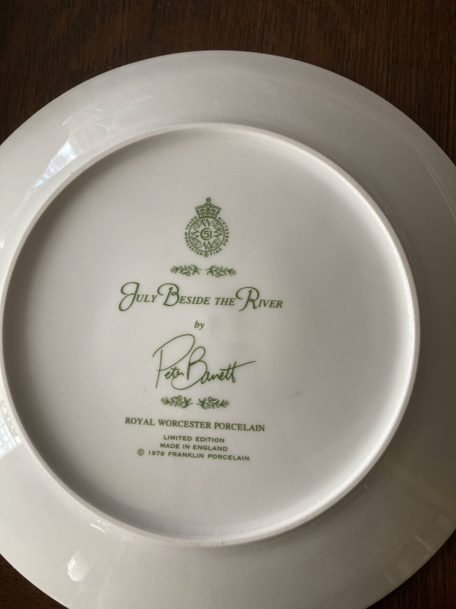 Set of 12 decorative plates Royal Worcester – Peter Barrett – Edition