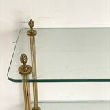 Vintage shelf 70's glass and brass
