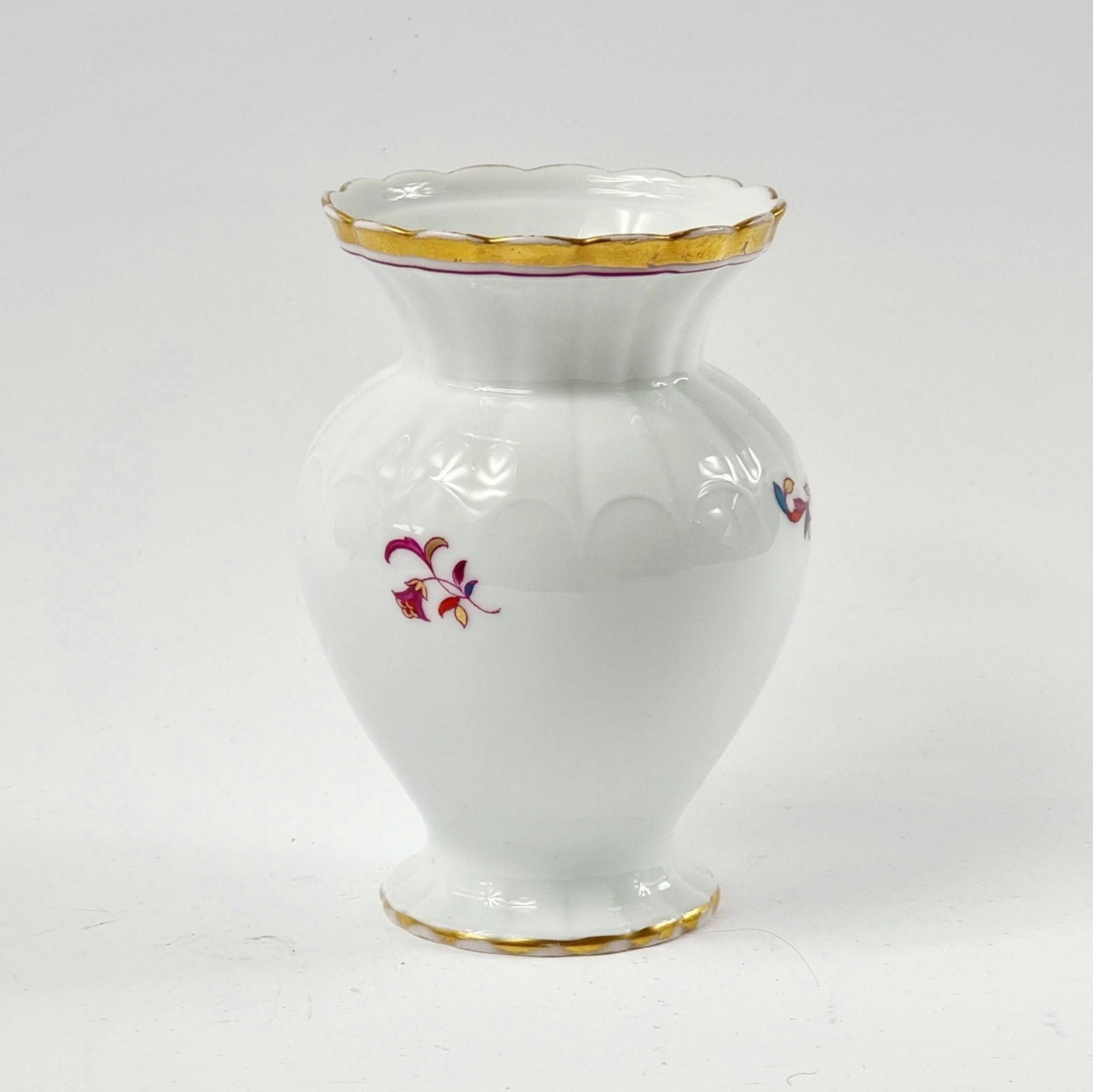 Vintage Hand Painted Porcelain Vase from Fürstenberg, Germany, 1960s/1970s