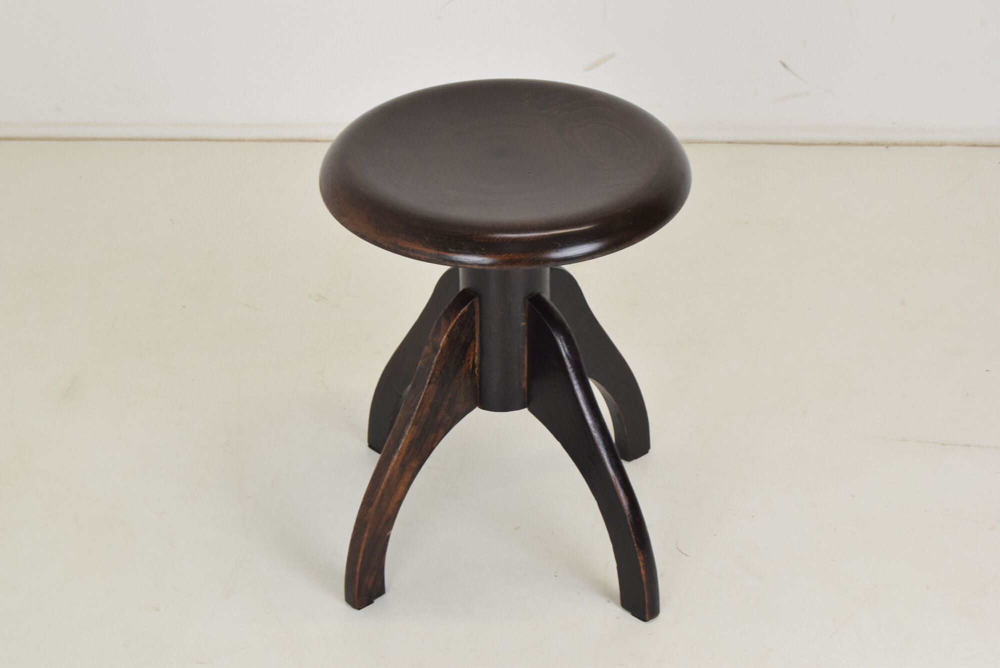 Mid-century height adjustable piano stool,1950's