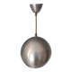 Vintage 70's ball pendant light in brushed aluminum