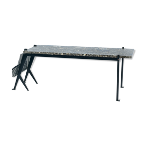 Table basse marbre et - vers 1950