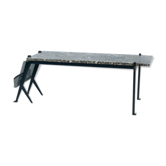Marble and metal coffee table circa 1950