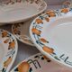 8 assiettes creuses Stivert – décor orange