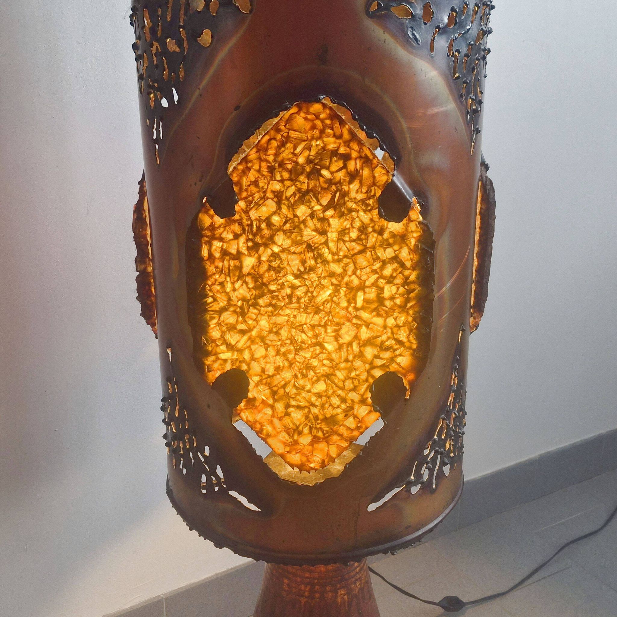 Accolay vintage brutalist floor lamp 1970