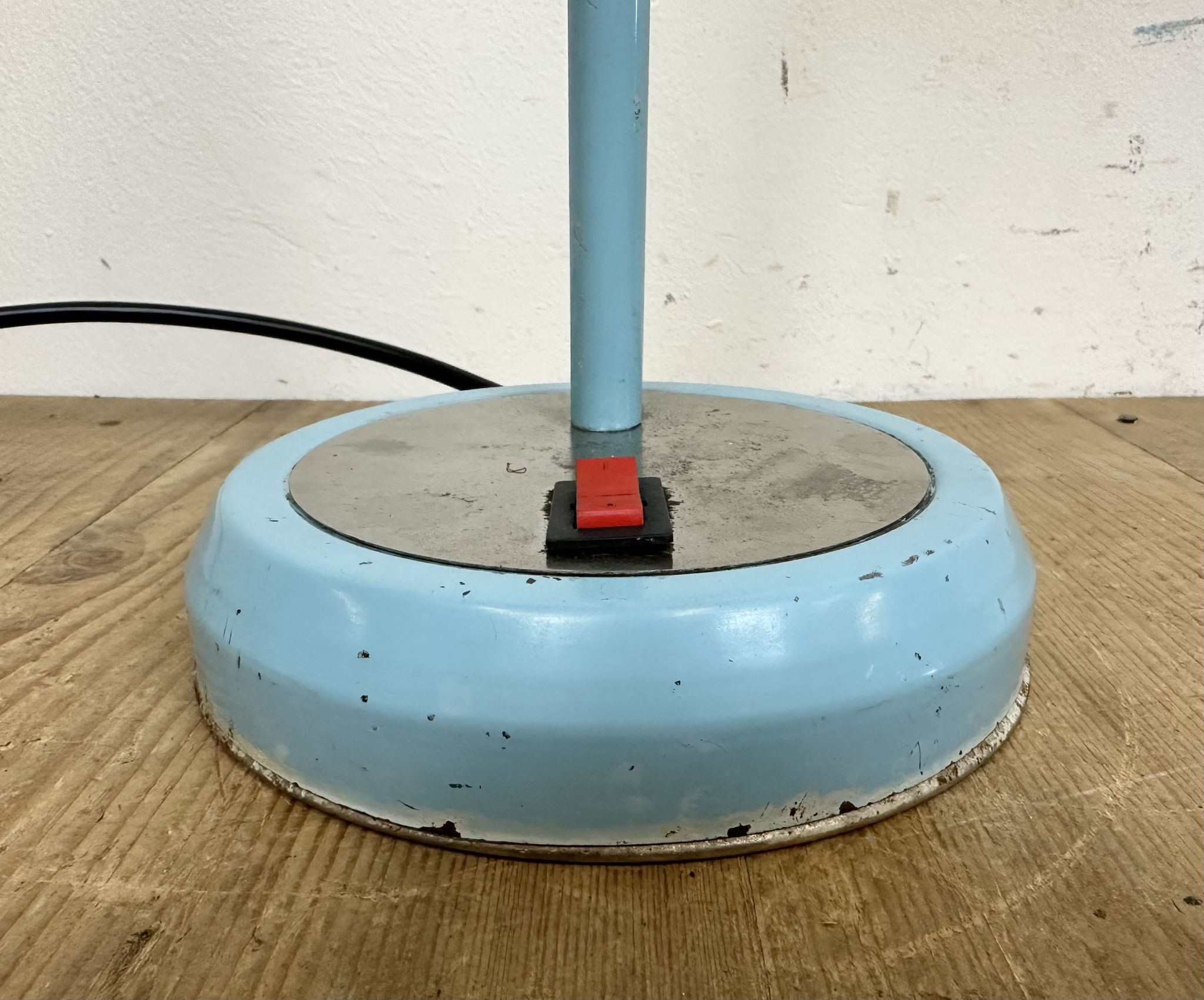 Blue Industrial Gooseneck Table Lamp, 1960s