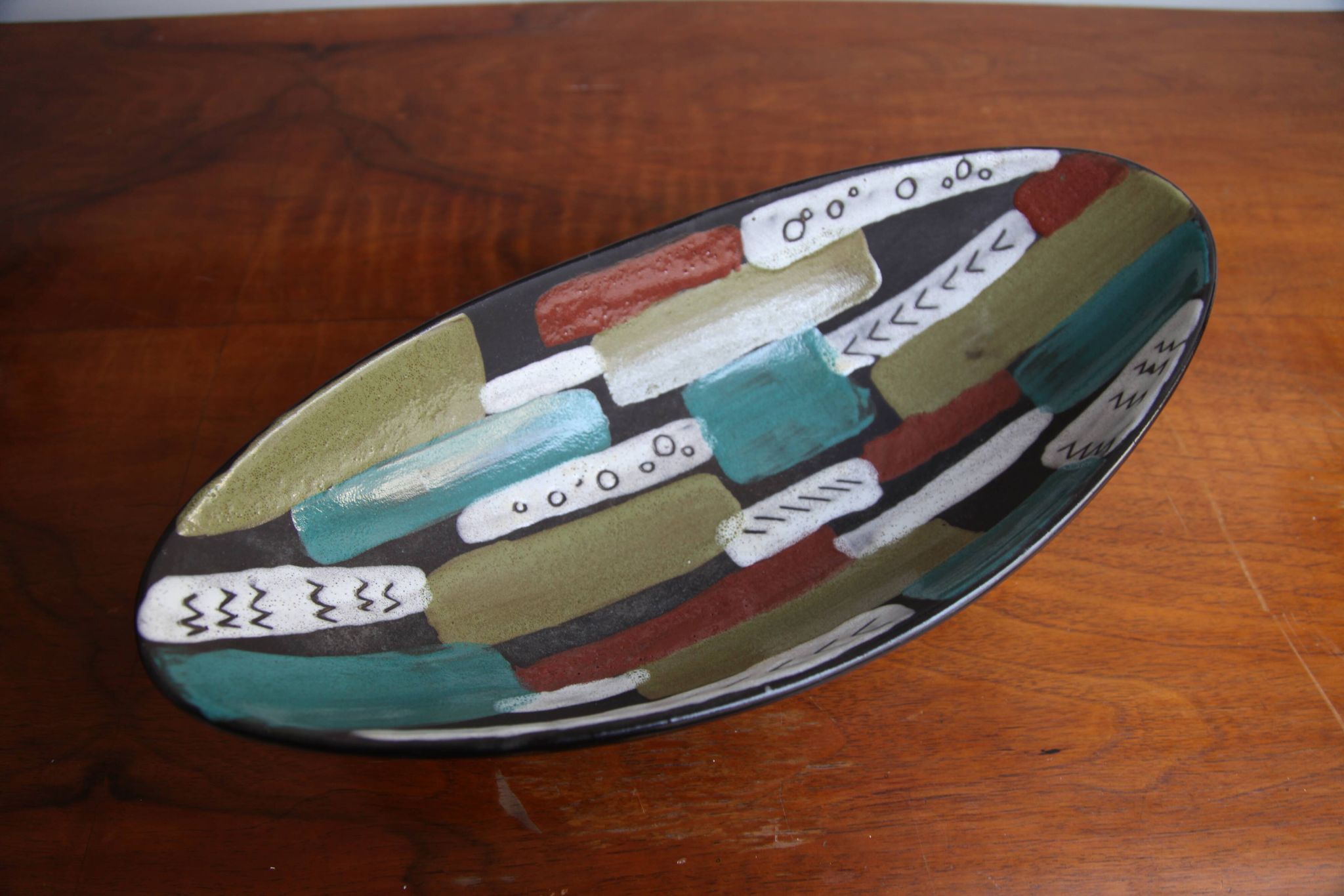 Grande coupe centre de table West Germany céramique 1960 Mid Century 43cm