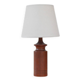 Grandes lampes de table danoises en teck des années 50, ensemble de 2