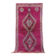 Purple vintage Moroccan Rug 116 x 234 cm, Berber Wool Rug Handmade, Old Rug