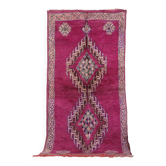 Purple vintage Moroccan Rug 116 x 234 cm, Berber Wool Rug Handmade, Old Rug