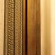 19th Century Italian Six-Panel Painted Wood Folding Screen in Gilt Bronze Frame
