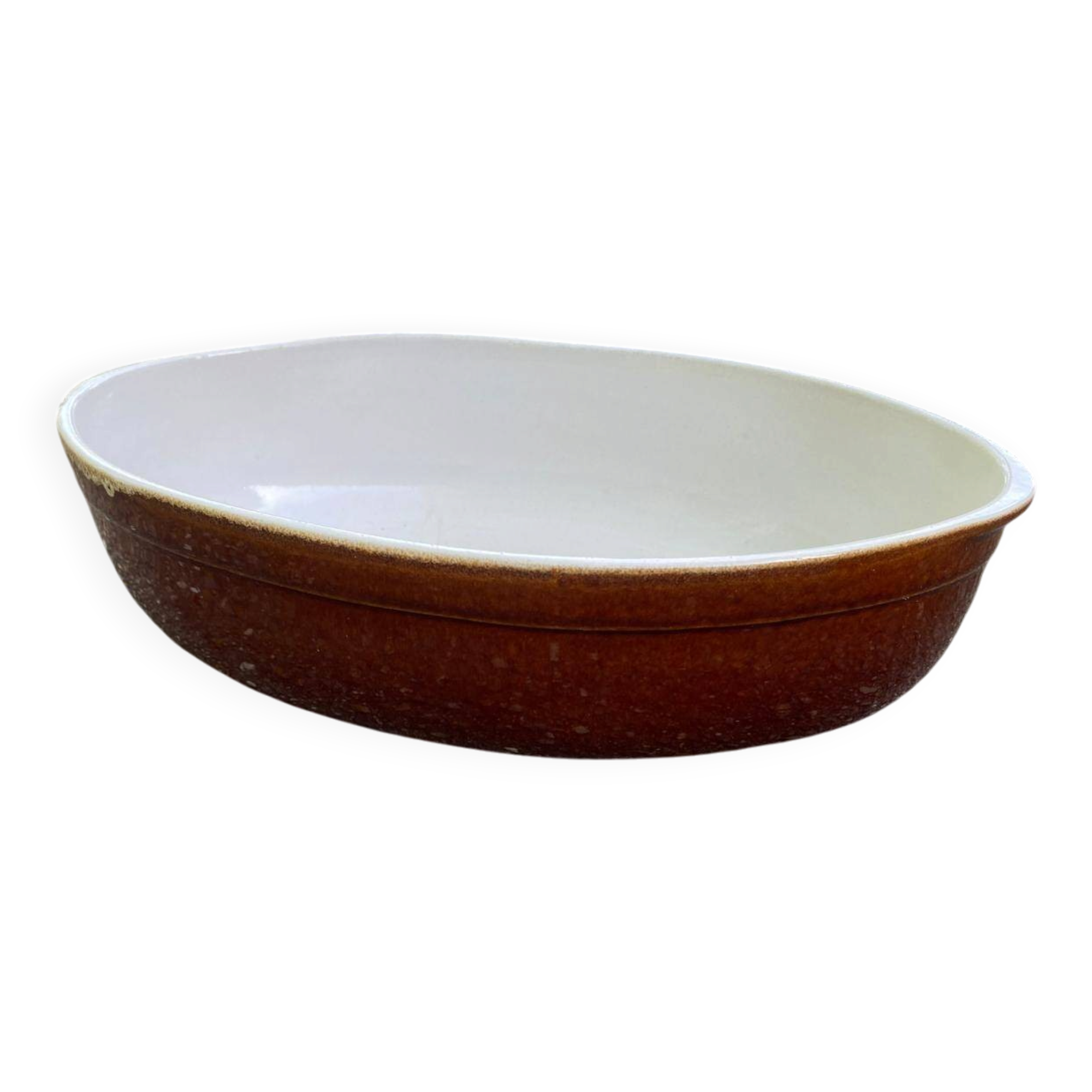 Oval stoneware salad bowl 2 litres