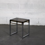 Bedside chrome and plexiglass smoked vintage