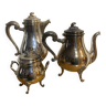 Christofle "pompadour" model coffee tea set in silver metal (3 pieces)