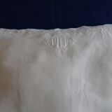 Taie pillow, very fine cotton, chalk white color, HD monogram