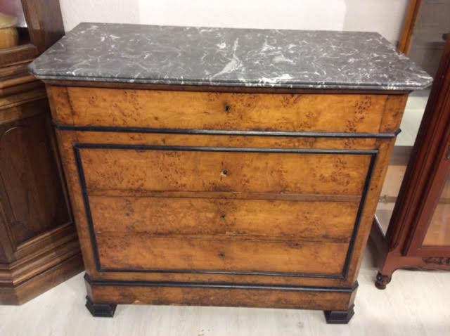 Chest of drawers 4 drawers with marble