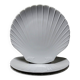 3 vintage flat plates with scallop shells, fine Limoges porcelain