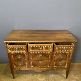 commode de style Louis XVI en bois fruitier