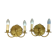 Paire d'appliques soleil en bronze Maison Charles