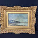 Oil on panel, impressionist coastal view