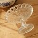Vintage molded glass compote dish