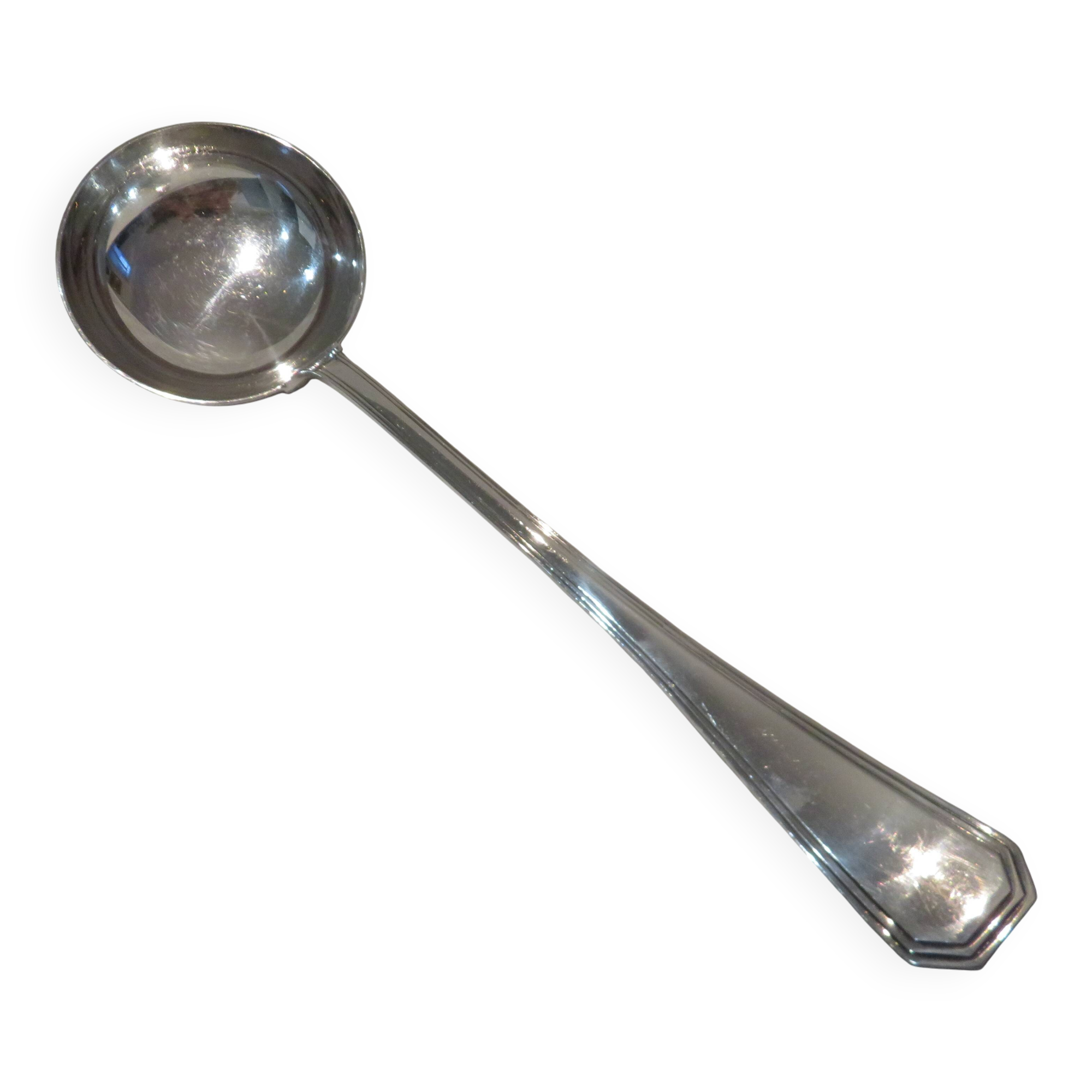 Christofle America silver plated soup ladle, 32.3cm