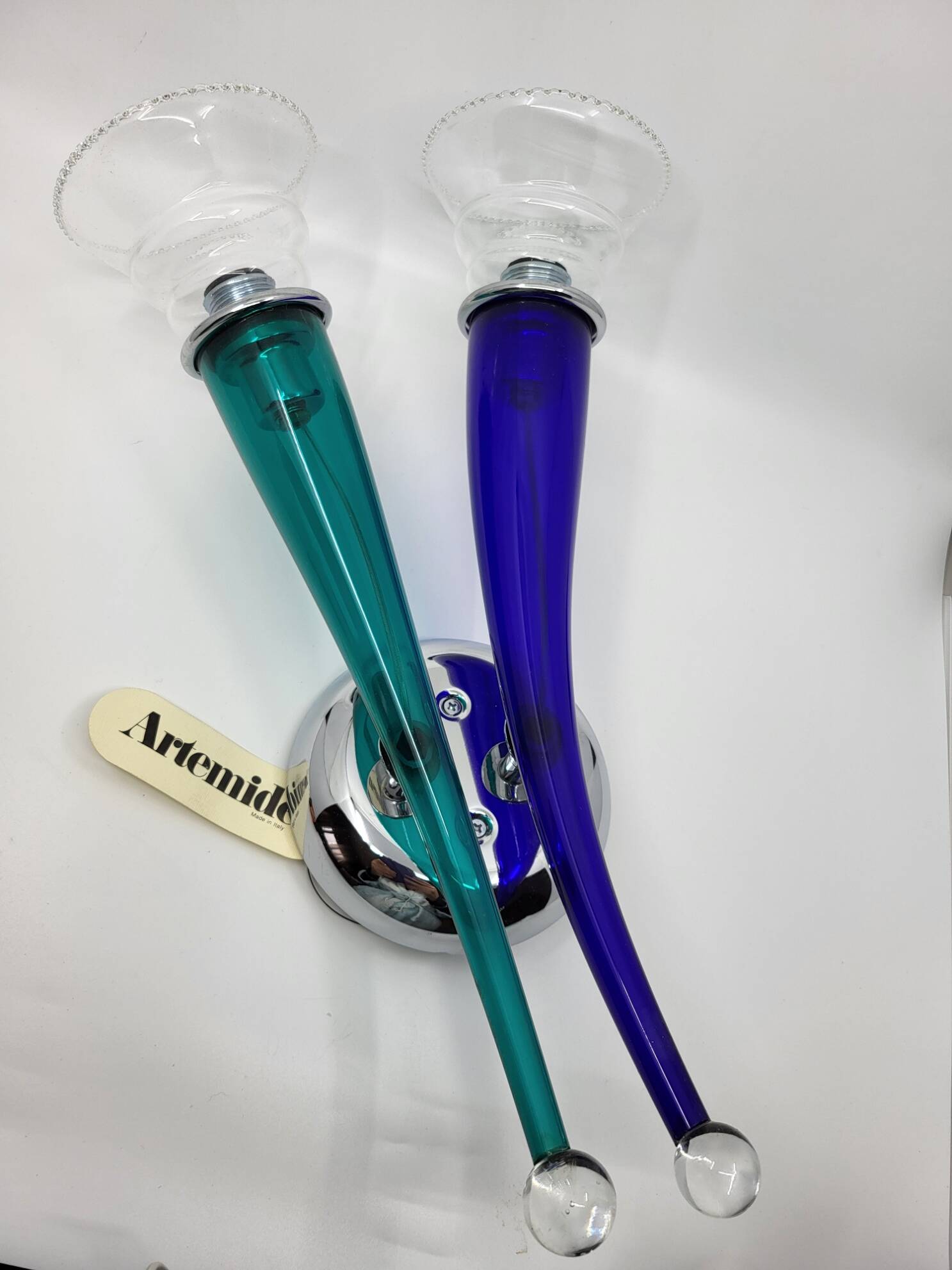 Wall light Giuseppe Righetto by Artemide in Murano glass, Italy 1980.