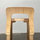 Mid-Century Modern High Stools K65 by Alvar Aalto for Artek, Finland, 2017, Set of 3