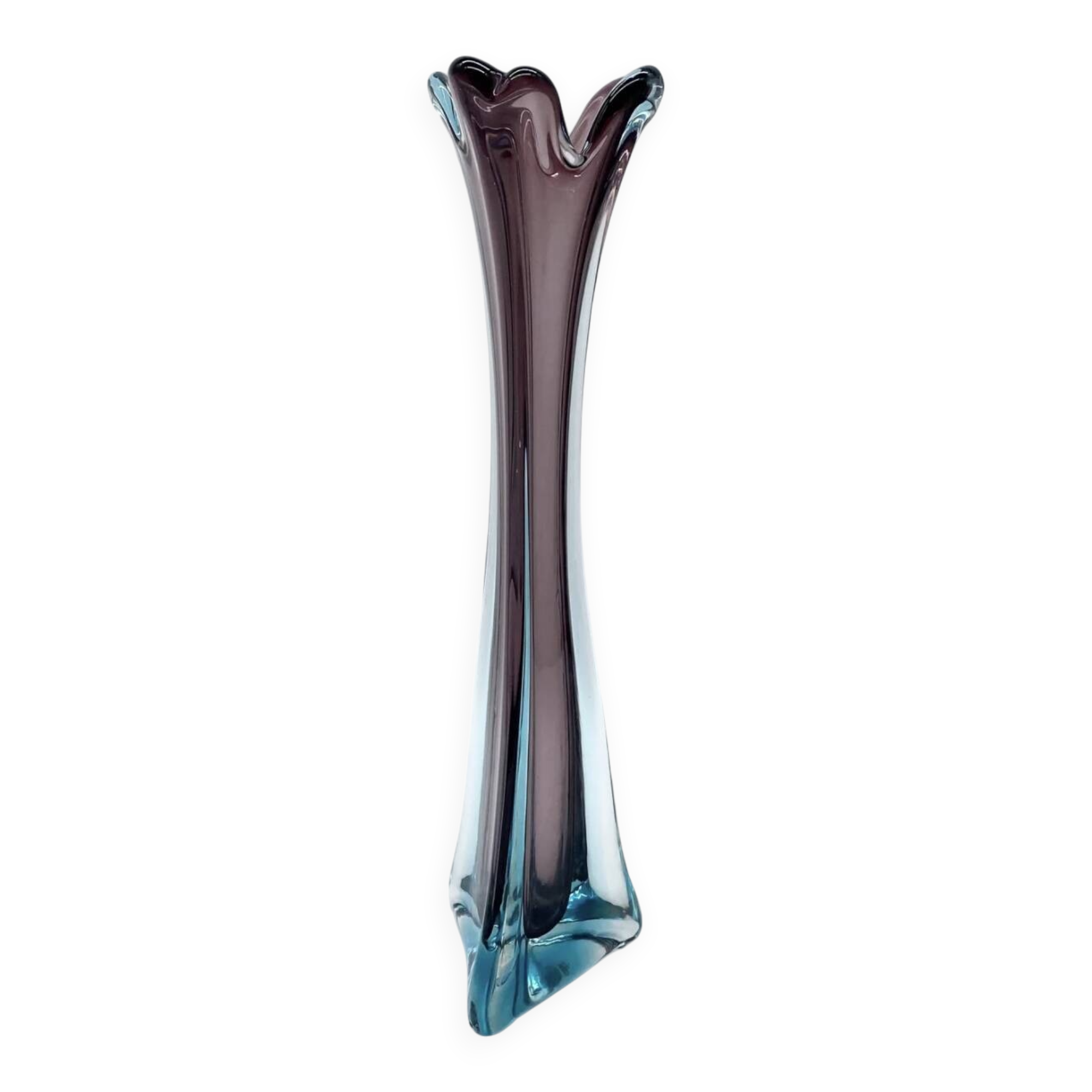 XXL eggplant vase / “Sommerso” — Italy, 1960/70s