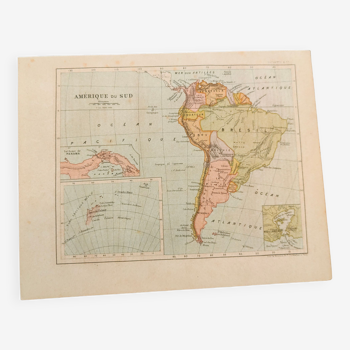 Carte amérique du sud 1882